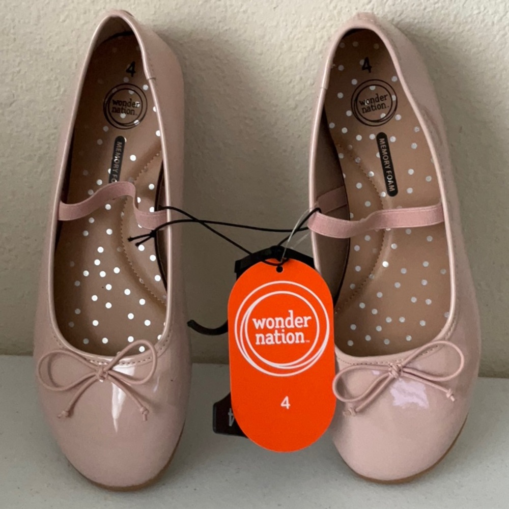 🌺$3.00 Final Price -Wonder Nation Girls Blush Ballet Shoes